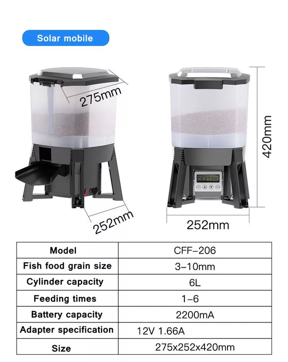 Grech Automatic Solar Pond Fish Feeder - GC KOI